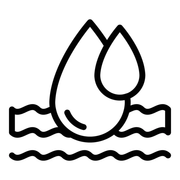 Save sea water icon outline vector. Clean drop — Stock Vector