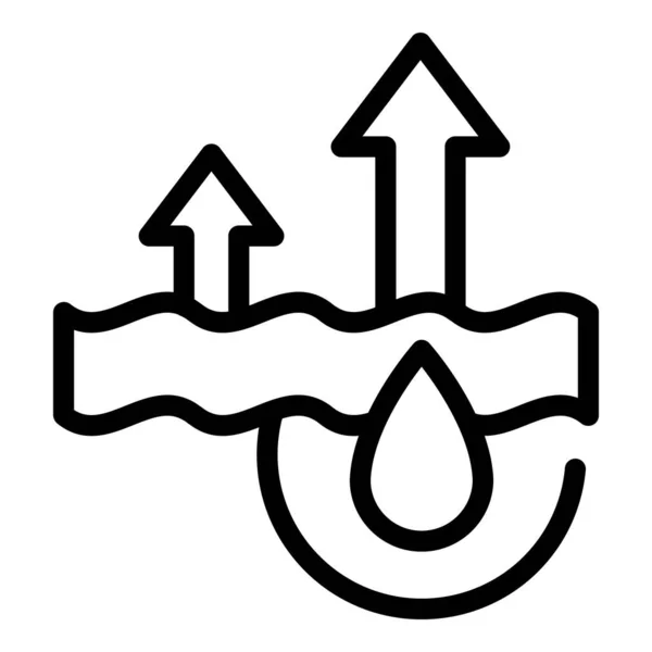 Earth Drink Icon Outline Vektor. Wasser sparen — Stockvektor