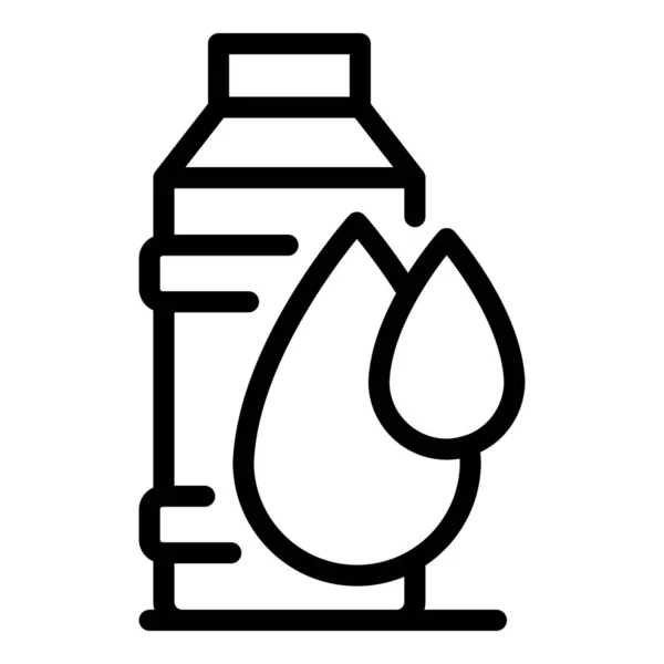 Acqua salva bottiglia icona contorno vettore. Ecologia pulita — Vettoriale Stock