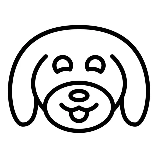 Mascotas icono del hotel contorno vector. Spa para perros — Vector de stock