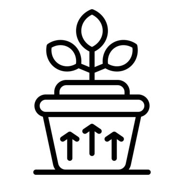 Esrar tanıtım ikonu ana hatları vektörü yerleştir. Online pazarlama