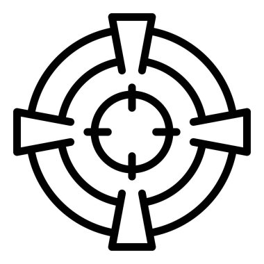 Promosyon hedef simgesi ana hat vektörü. Özel kamu