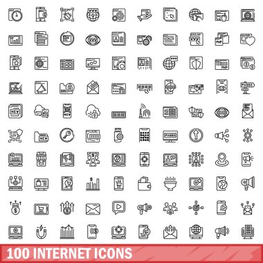 100 Internet simgeler kümesi, anahat stili
