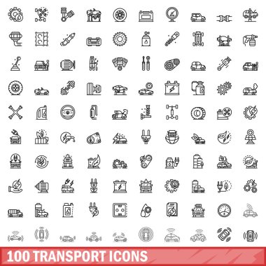 100 taşıma simgeler kümesi, anahat stili