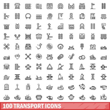 100 taşıma simgeler kümesi, anahat stili