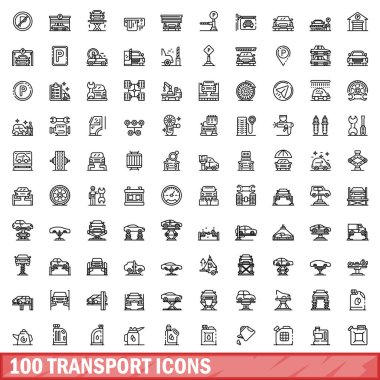 100 taşıma simgeler kümesi, anahat stili