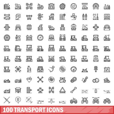 100 taşıma simgeler kümesi, anahat stili