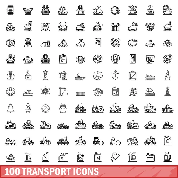 100 taşıma simgeler kümesi, anahat stili