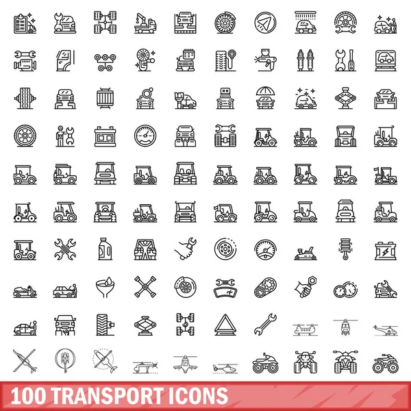 100 taşıma simgeler kümesi, anahat stili