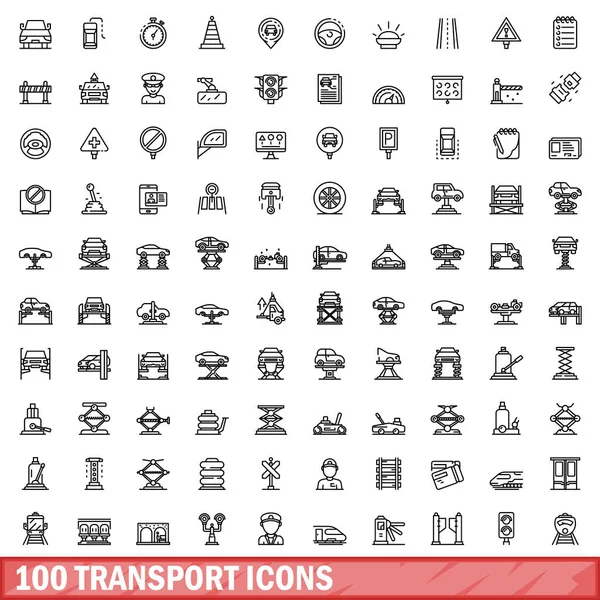 100 taşıma simgeler kümesi, anahat stili