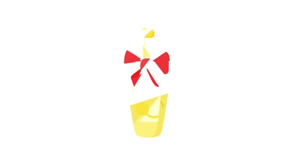 Animação ícone champanhe — Vídeo de Stock