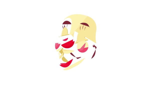 Clown masker pictogram animatie — Stockvideo