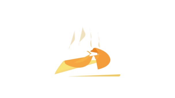 Анимация иконок свежего хлеба — стоковое видео