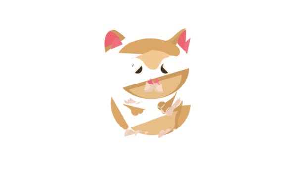 Animação de ícone de hamster — Vídeo de Stock