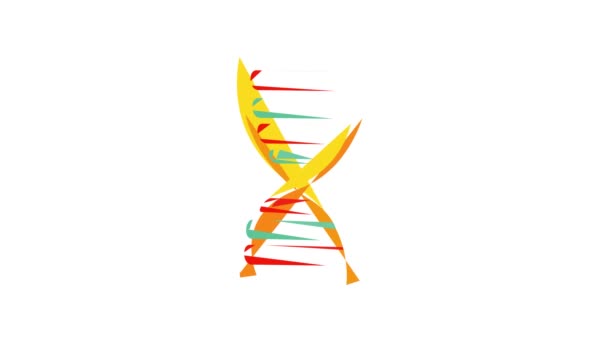 Animação de ícones de cadeia de DNA — Vídeo de Stock