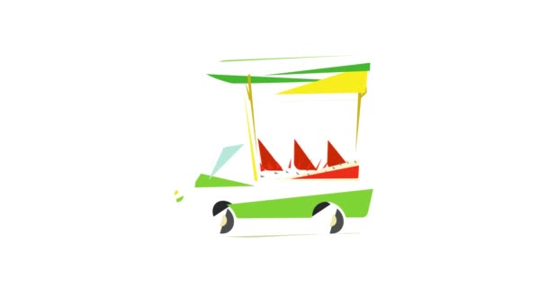 Indyjska animacja ikony taksówki — Wideo stockowe