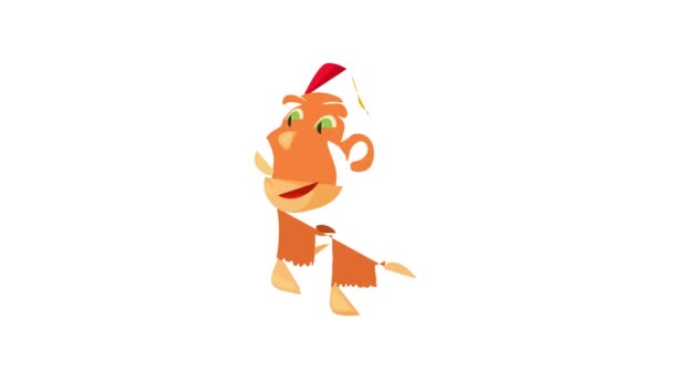 Circo mono icono de animación — Vídeo de stock