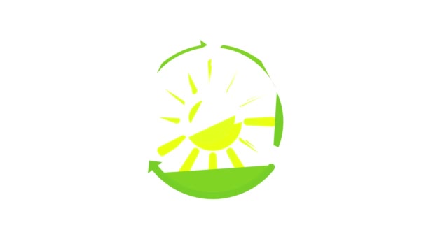 Animação ícone do sol — Vídeo de Stock