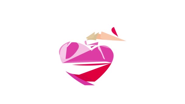 Love potion pictogram animatie — Stockvideo