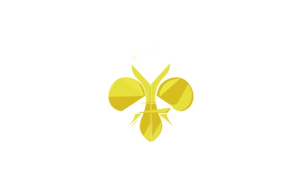 Анимация иконок Fleur de lis — стоковое видео