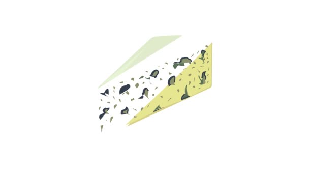 Анімація іконки сиру — стокове відео