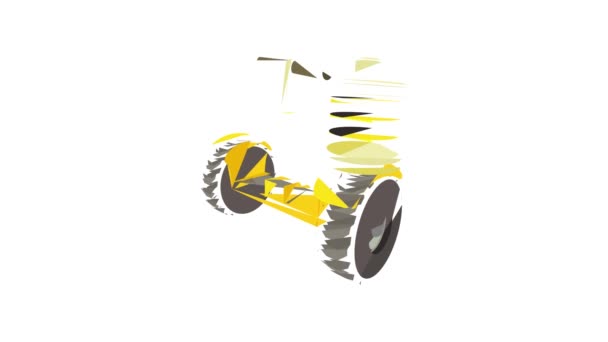 Segway animación icono de la batería — Vídeos de Stock