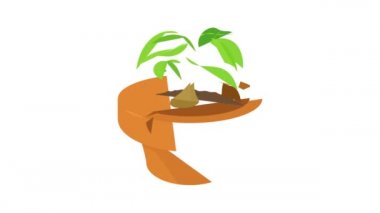 Yeşil bitki canlandırması