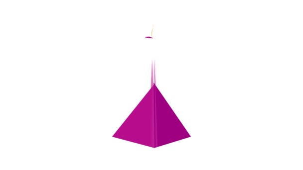 Фіолетова конічна свічка анімація — стокове відео