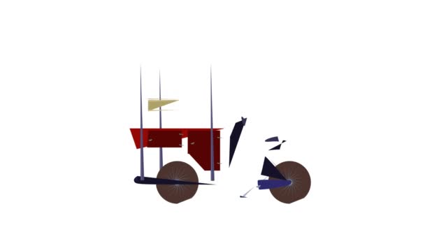 Анимация иконок трицикл-трейд — стоковое видео