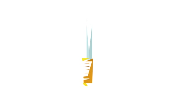 Animação de ícone de faca Bayonet — Vídeo de Stock