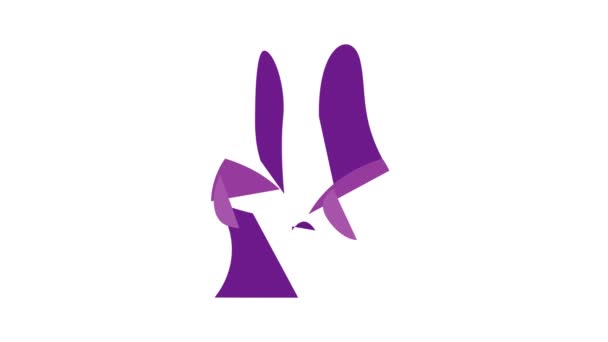 Animación icono de bustiers púrpura — Vídeo de stock