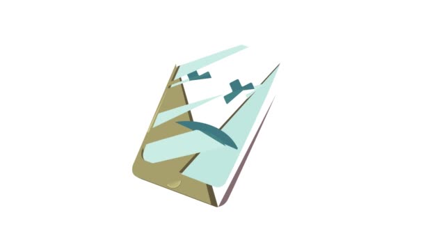Broken Smartphone Icon Icon Animation — стоковое видео