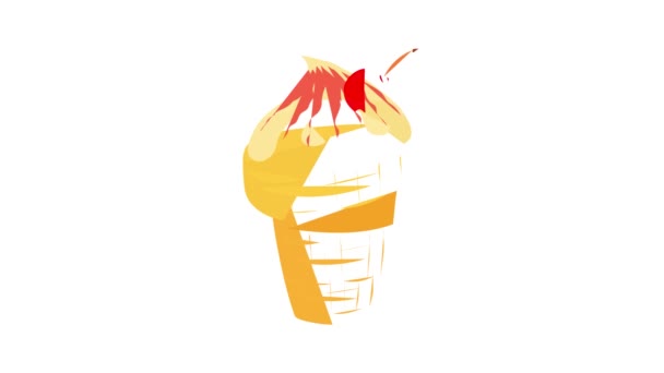 Icecream pictogram animatie — Stockvideo