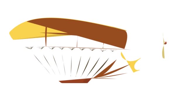 Luchtschip pictogram animatie — Stockvideo