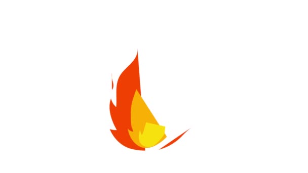 Animation mit Flammensymbol — Stockvideo