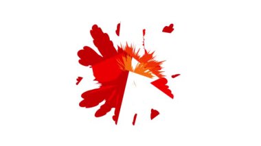 Kırmızı patlama simgesi canlandırması