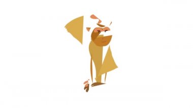 Kara kara düşünen maymun simgesi canlandırması