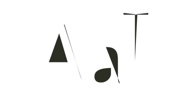 Animacja ikony typograficznej — Wideo stockowe