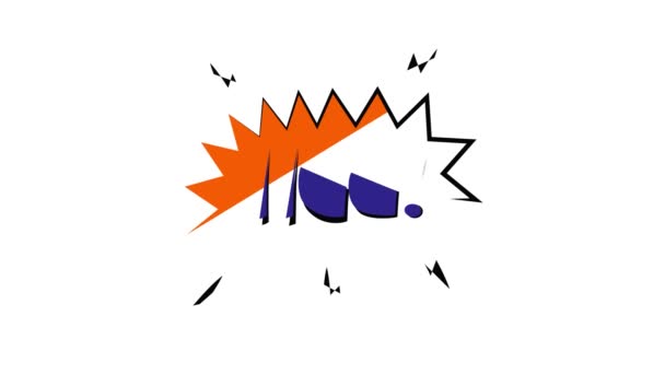 Jigg explosie geluidseffect pictogram animatie — Stockvideo