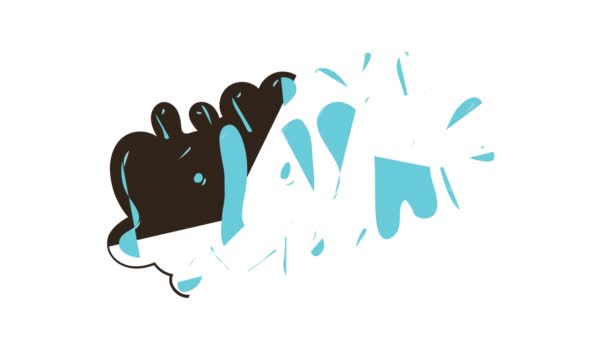 Splash geluid effect pictogram animatie — Stockvideo