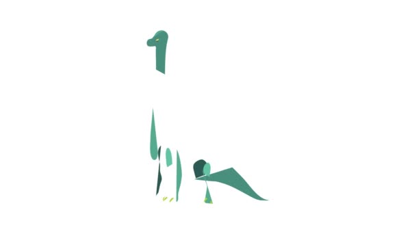 Diplodocus icono de animación — Vídeos de Stock