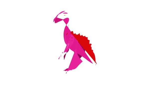 Animação de ícone de dinossauro jovem — Vídeo de Stock