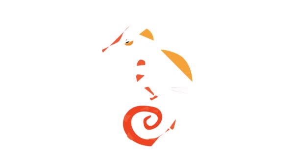 Animation mit Seepferdchen-Symbol — Stockvideo