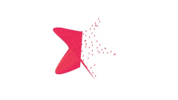 Starfish icon animation — Stock Video
