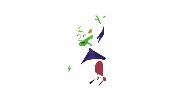 Dansen zombie pictogram animatie — Stockvideo