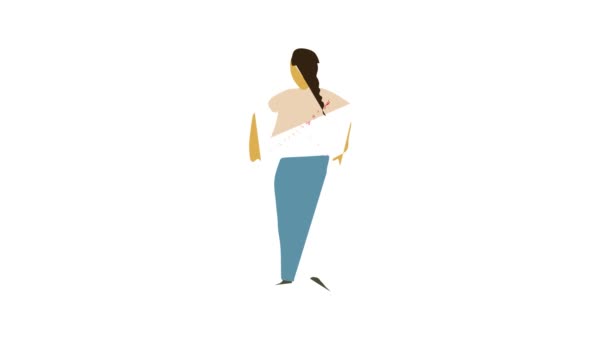 Animation icône de protestation femme — Video