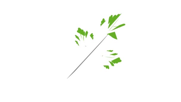 Анимация зеленой иконки — стоковое видео