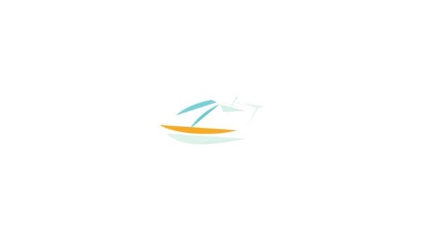 Animação ícone barco — Vídeo de Stock