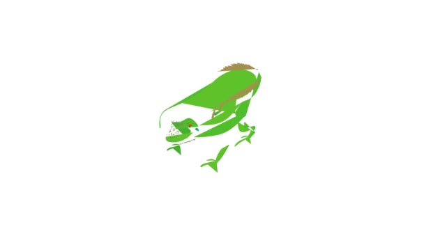 Animação ícone lagarto — Vídeo de Stock