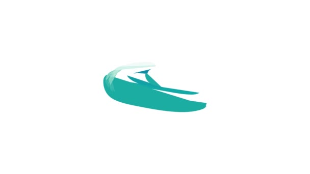 Animace ikon Vodní vlny — Stock video